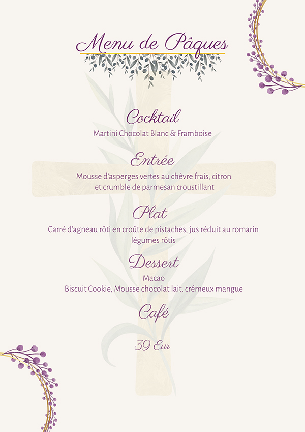 Menu Pâques