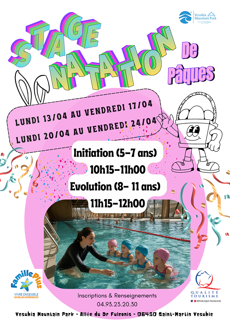 stage natation avril