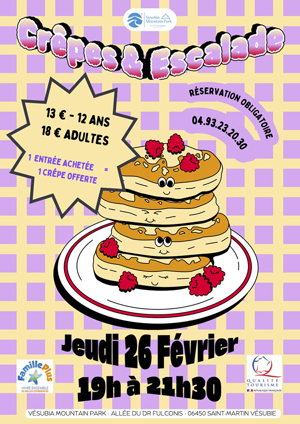 AFFICHE SOIREE ESCALADE vacances de février